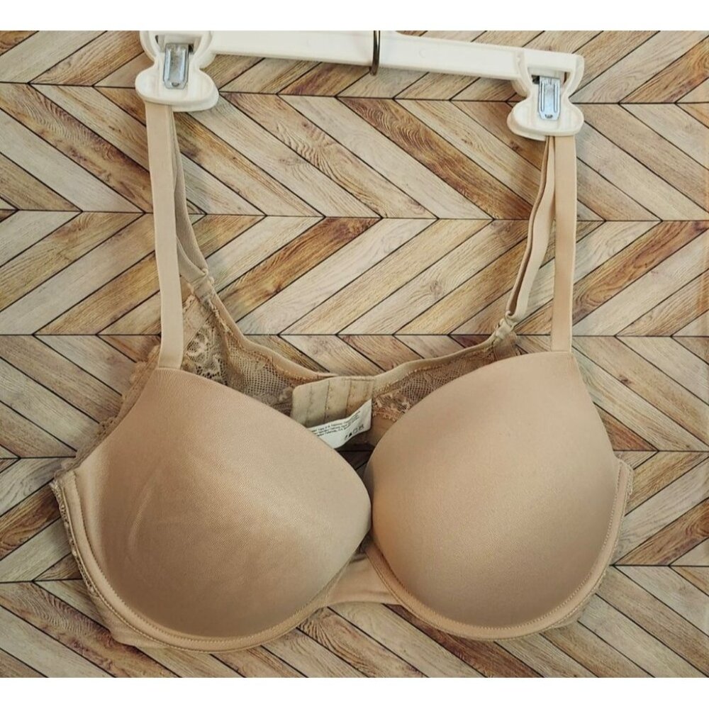 Maidenform SE1101 Self Expression Tan Lace Convertible Push Up Underwire Bra 38C